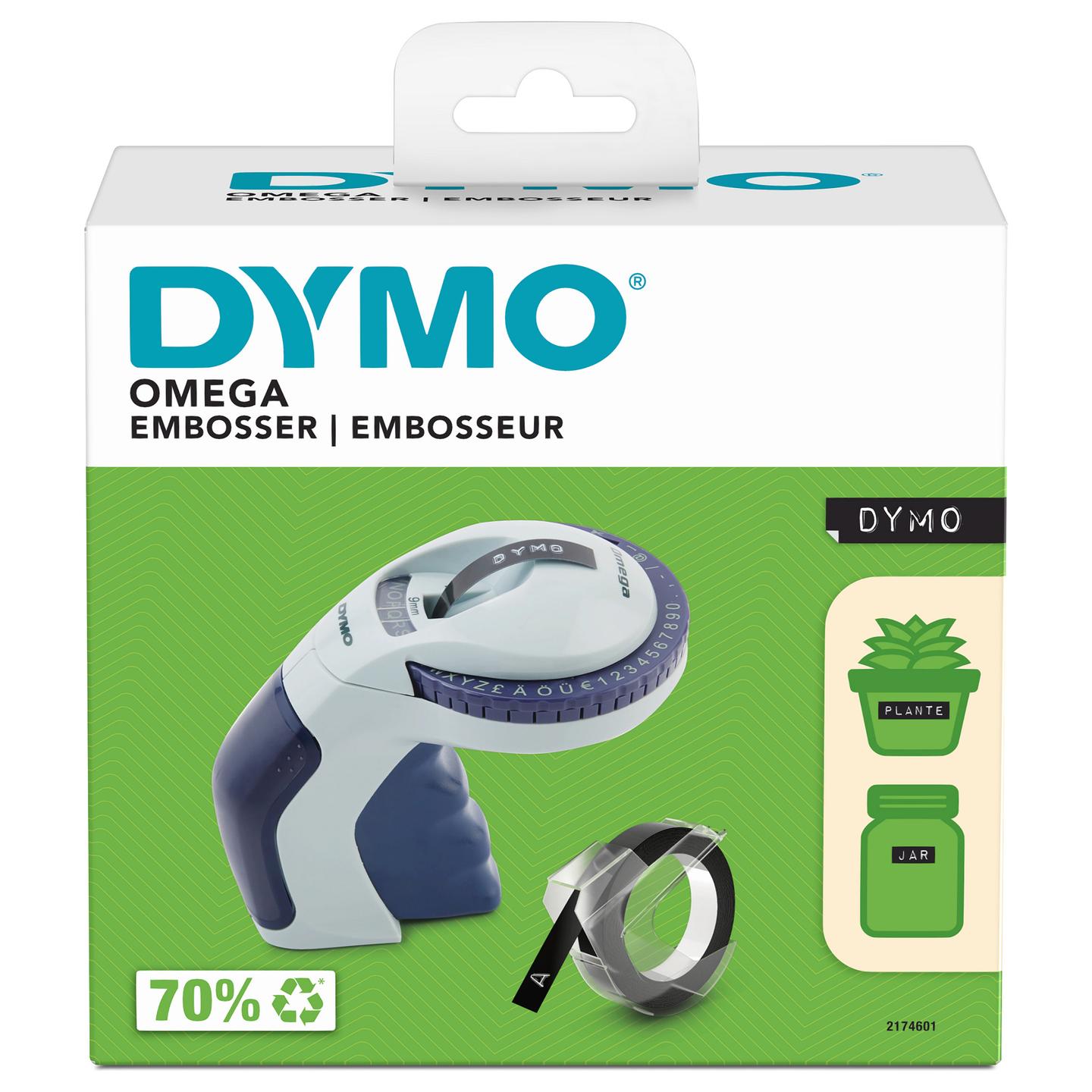 Etiketa për Printer DYMO Embossing / 9 mm × 3 m / Plastikë (2174601 / S0847010) - Blu / Bardhë