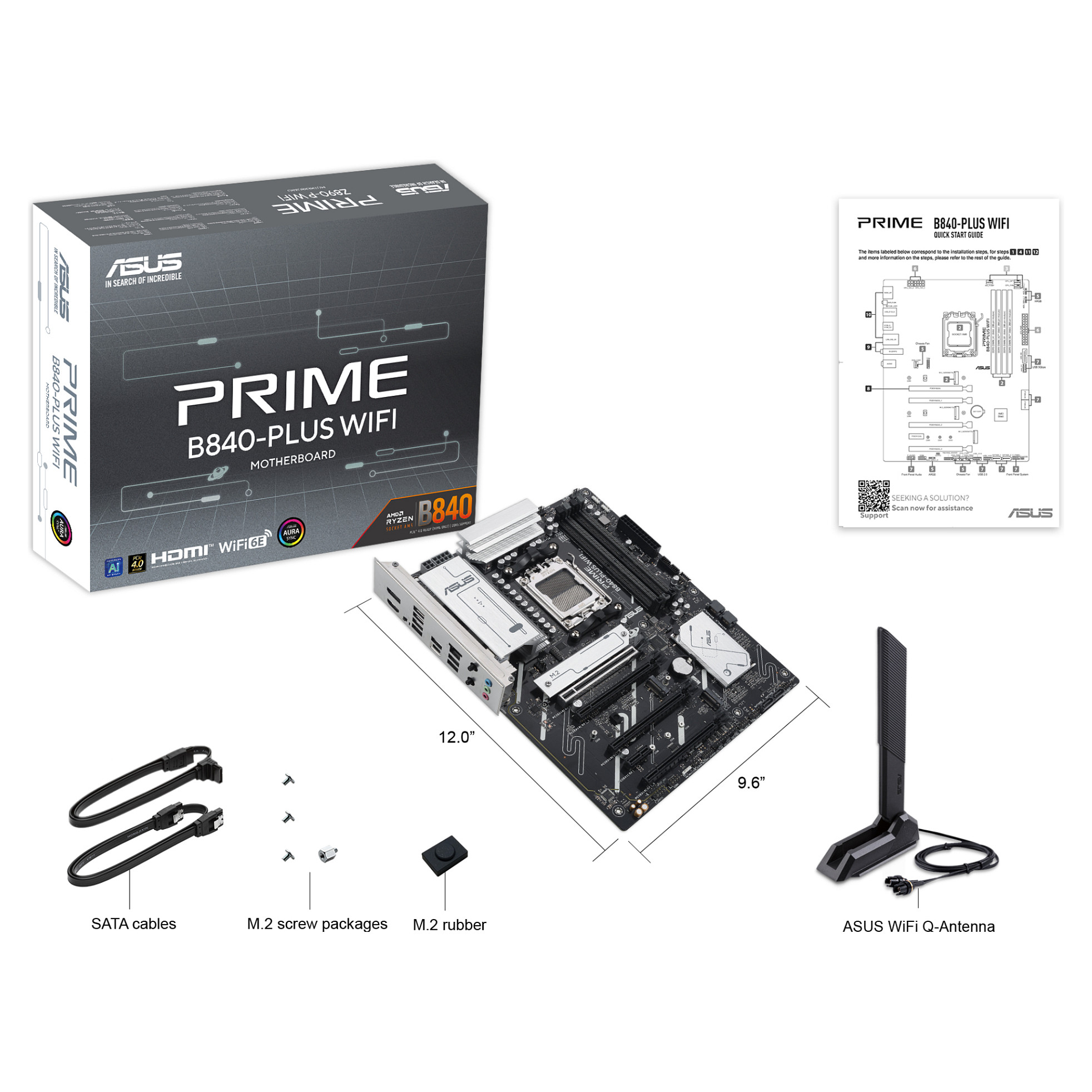 Pllakë amë AMD AM5 ASUS Prime B840-PLUS WIFI - 8