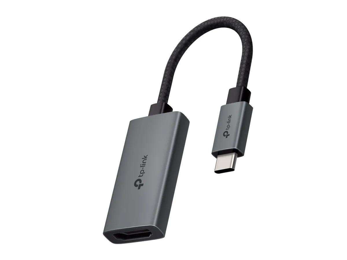 Adapter TP-Link UA520C, USB-C në HDMI, 4K UHD, 60Hz, Plug & Play – Zezë