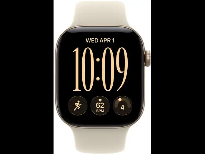 Apple Watch Series 12, 42mm, GPS, Light Gold Aluminium, Sand Sport Band - S/M - 2