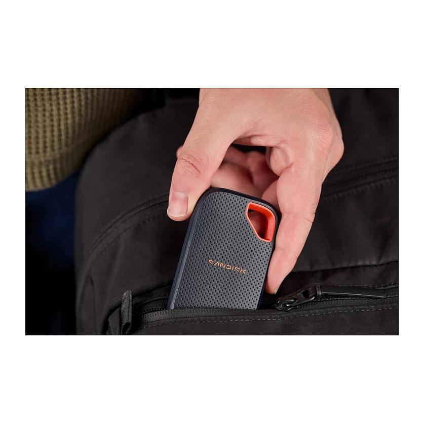 SSD e Jashtme SanDisk Extreme Portable SSD V3 SDSSDE70-4T00-G25 / 4TB / USB 3.2 Gen 2x2 / 2000MB/s Read / IP65 - Gri e errët - 3