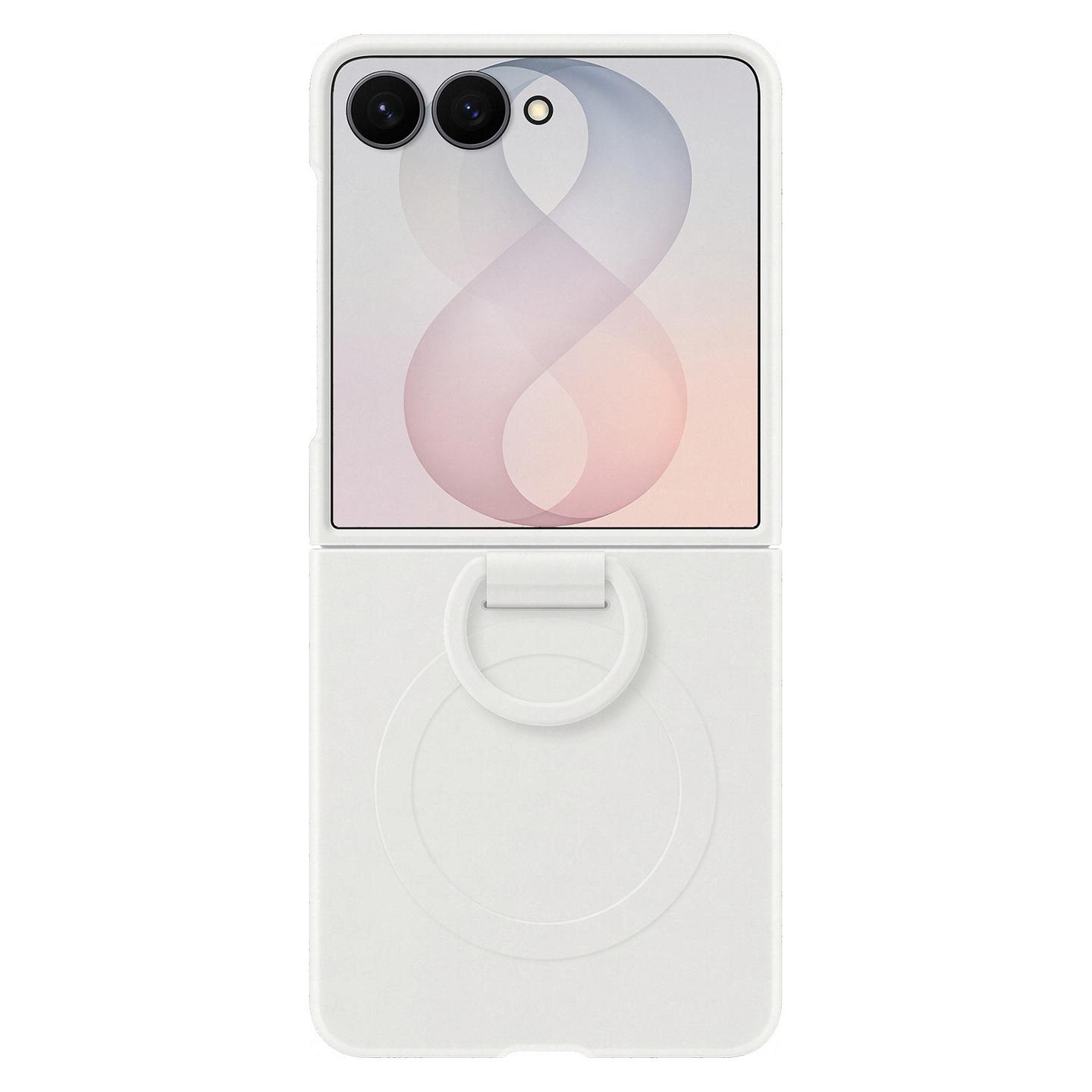 Aksesorë për telefon Samsung EF-EF776CWEGWW / Silicone Ring Magnet Case / Galaxy Z Flip8 - Bardhë - 1