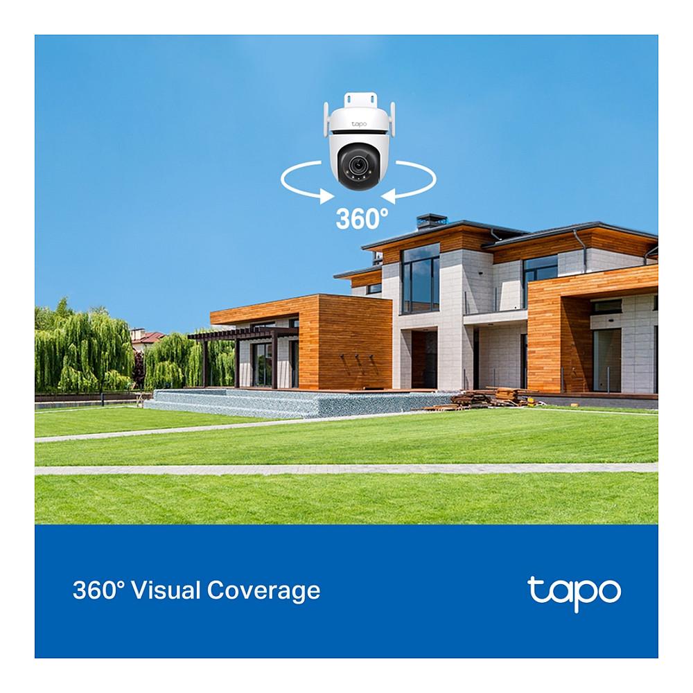 Kamerë Sigurie IP CCTV TP-Link Tapo C520WS, 2K 4MP, Wi-Fi, Pan & Tilt 360° - Zezë/Bardhë - 4