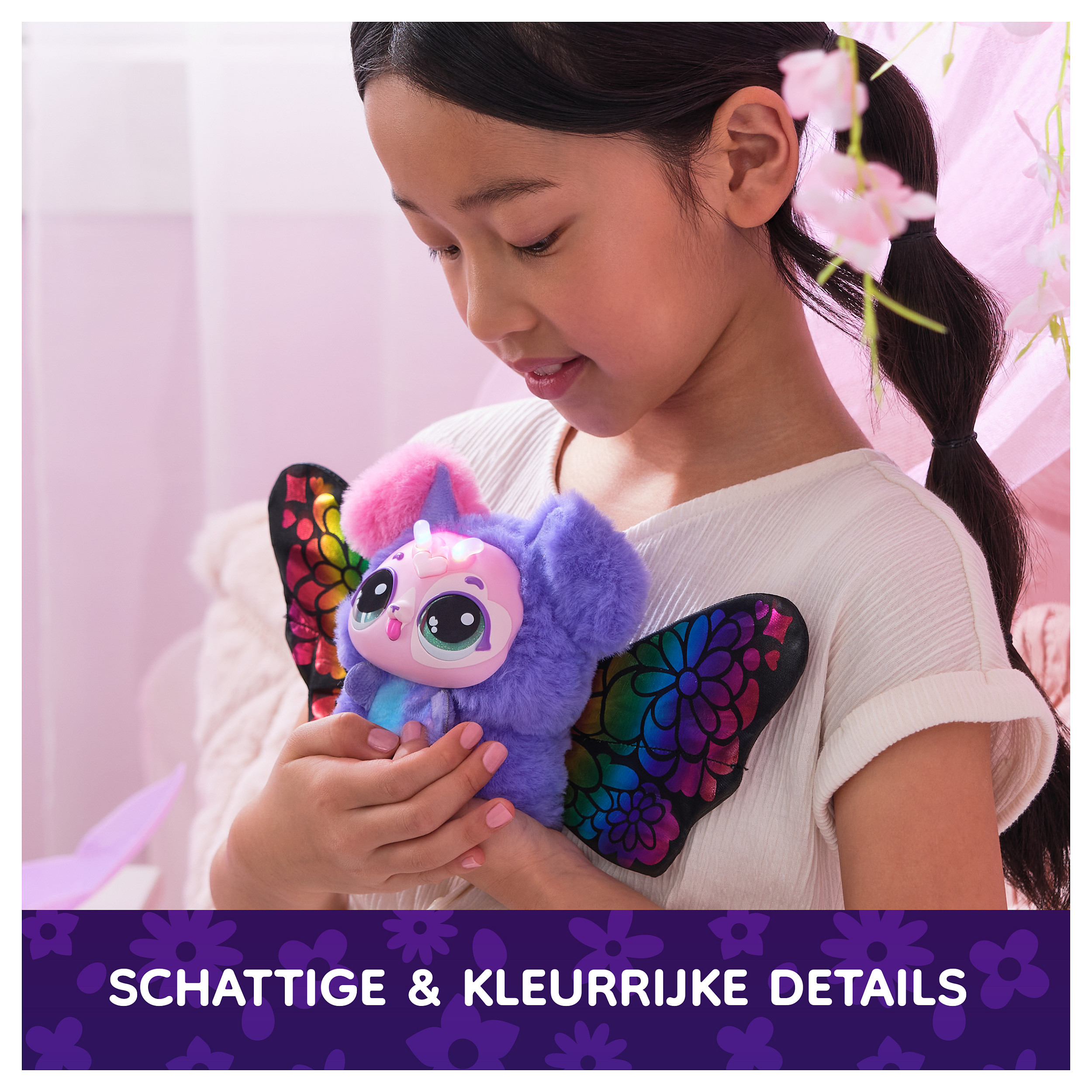 Lodra Hatchimals Bloomables Kittyfly – Interactive Toy / 100+ Sounds & Reactions / Magical Transformation / 3 AA Batteries - Mix - 7