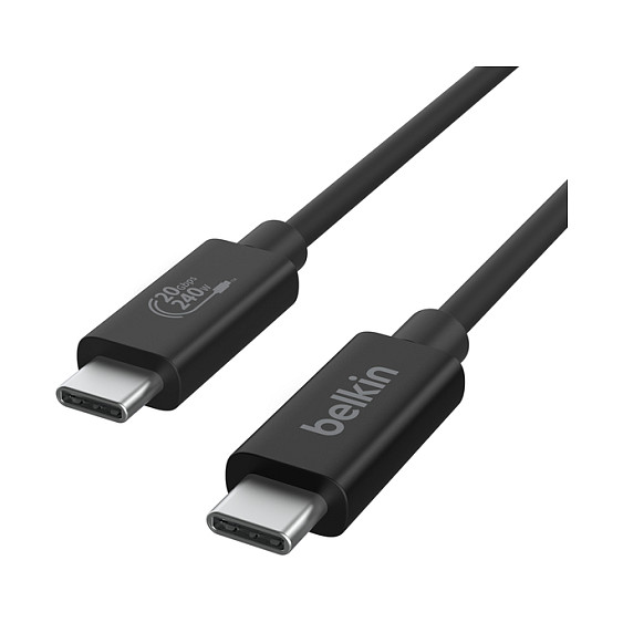 USB Kabllo Belkin Connect USB4 / USB-C në USB-C / 240W / 20Gbps / 2m - Zezë - 2