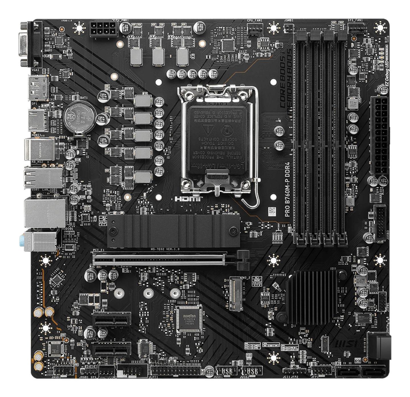 Pllakë Amë MSI PRO B760M-P DDR4 / Intel B760 / LGA 1700 / mATX / DDR4 / PCIe 4.0 - 1