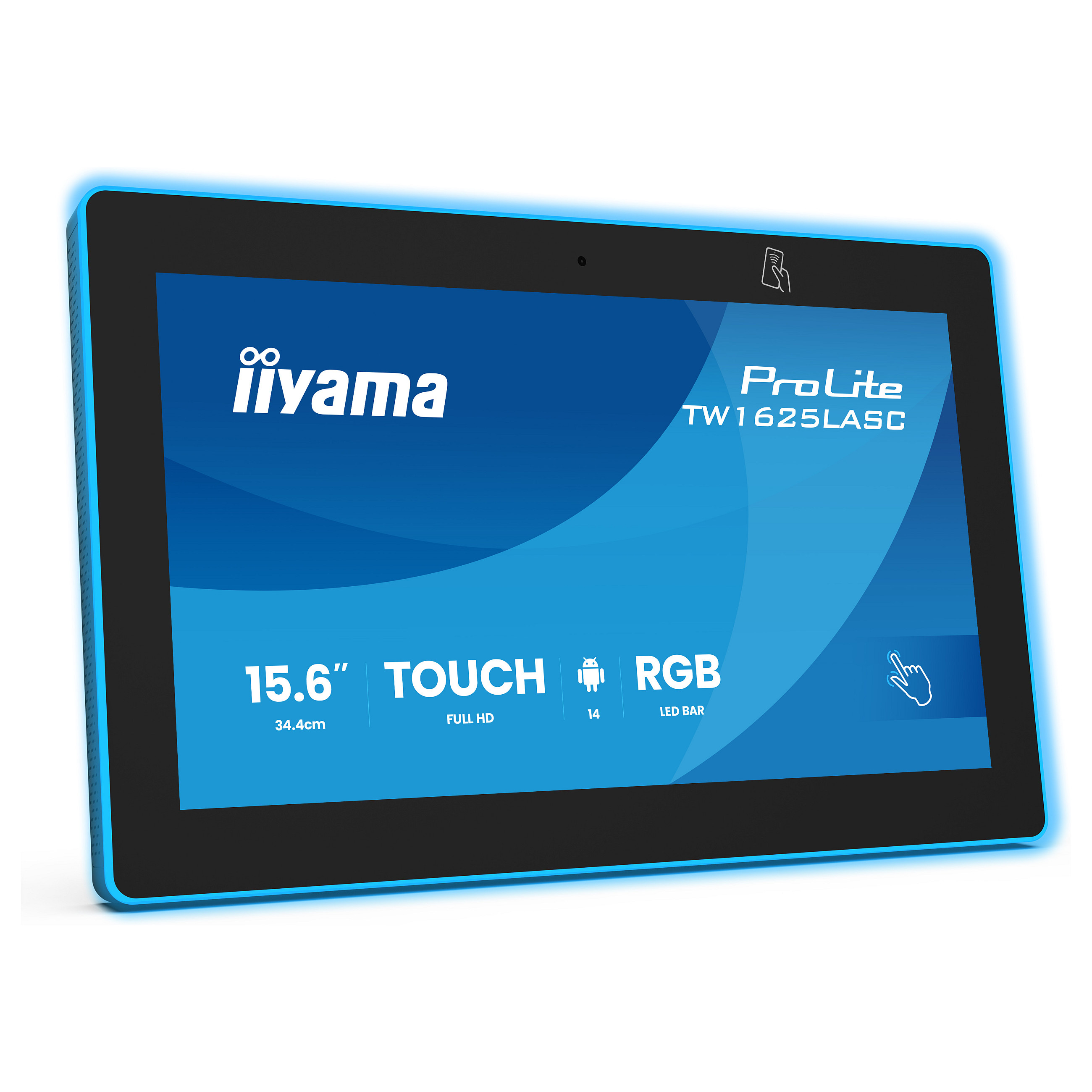 Monitor iiyama ProLite TW1625LASC-B3PNR / 15.6" / Full HD Touch IPS / 60Hz / 25ms / HDMI+DisplayPort+USB-C - Zezë - 2