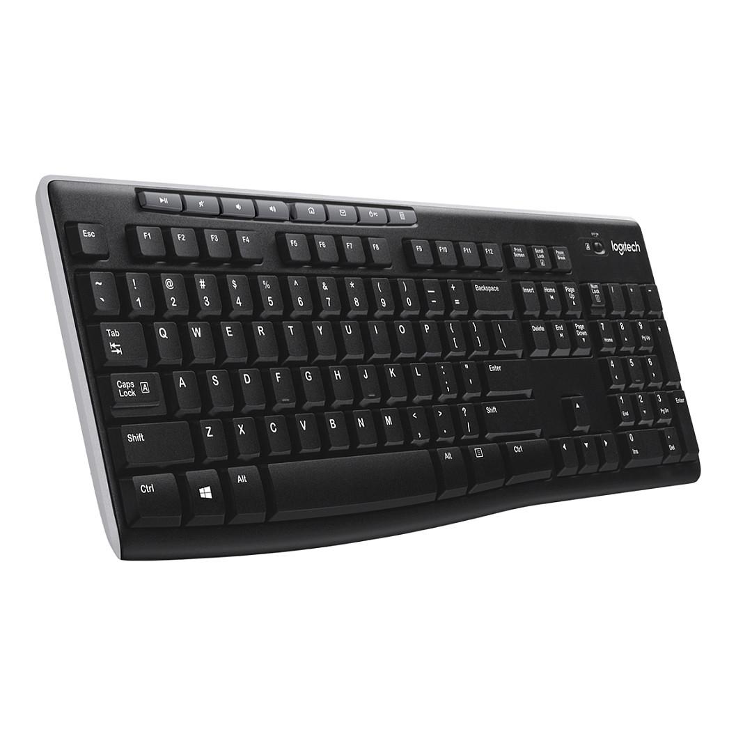 Tastierë pa kabllo Logitech Wireless Keyboard K270 / AZERTY / RF Wireless / Full-size - Zezë - 1