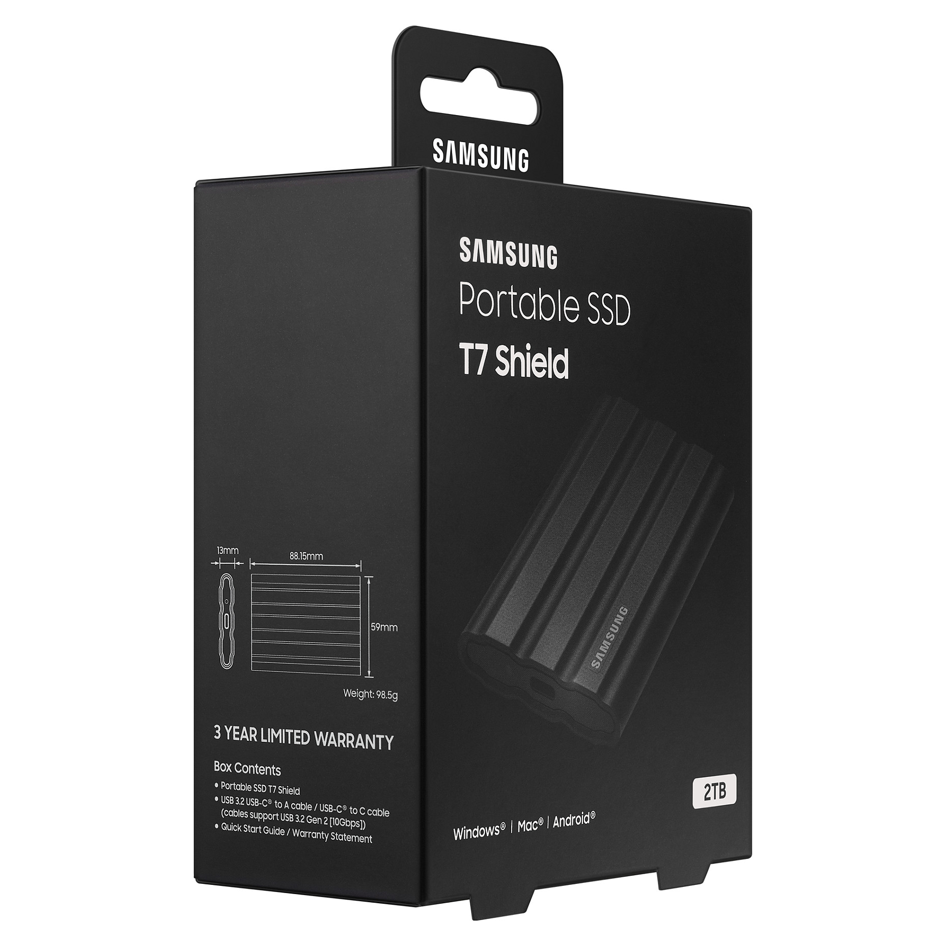 SSD e Jashtme 2TB Samsung Portable T7 Shield USB 3.2 Gen2 e zezë - 9