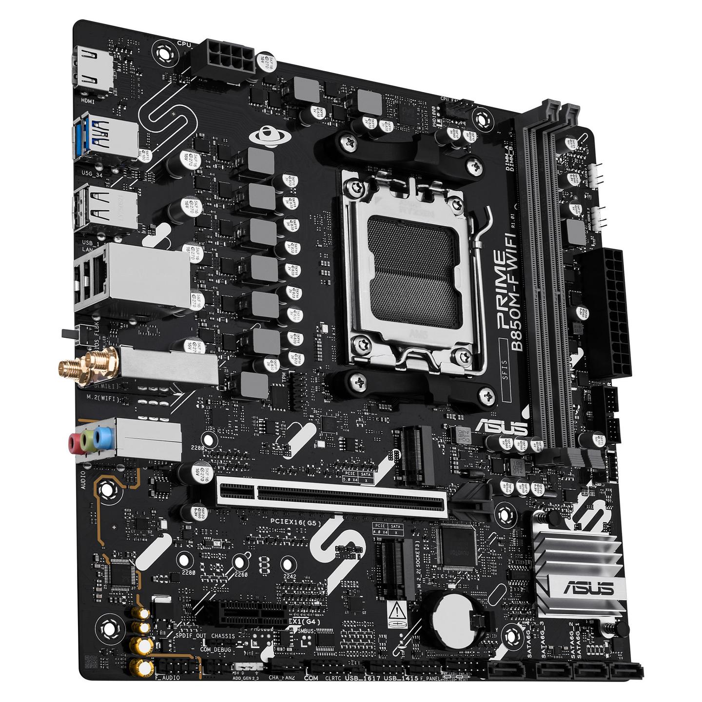 Pllakë Amë AMD AM5 ASUS PRIME B850M-F WIFI / DDR5 / mATX / HDMI - 4