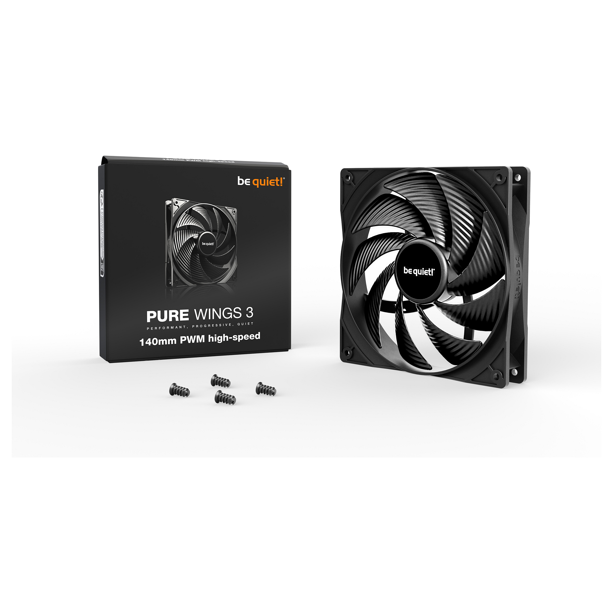 Ftohës për Kasë 140mm Be quiet! Pure Wings 3 PWM High-Speed – Zezë - 3