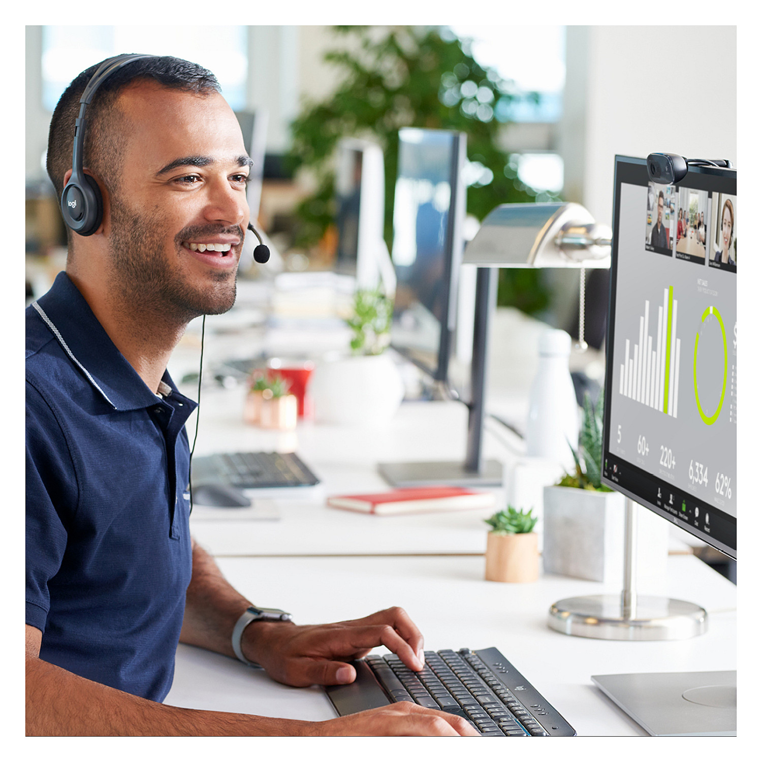 Webcam Logitech C270 HD 1280x720 - 4