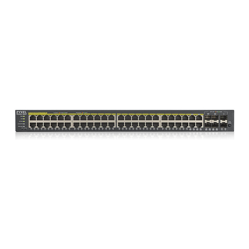 Zyxel GS1920-48HPv2 – 48× Gigabit PoE+ Managed Switch me 2× SFP, NebulaFlex Cloud, Rackmount - 2