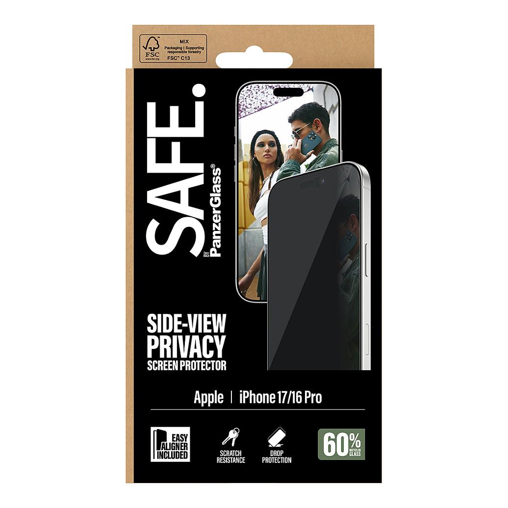 Mbrojtëse Ekrani PanzerGlass SA41290 / iPhone 17 / iPhone 16 Pro / 2-Way Privacy / Ultra-Wide Fit / EasyAligner / 60% Recycled Glass - Transparent - 3
