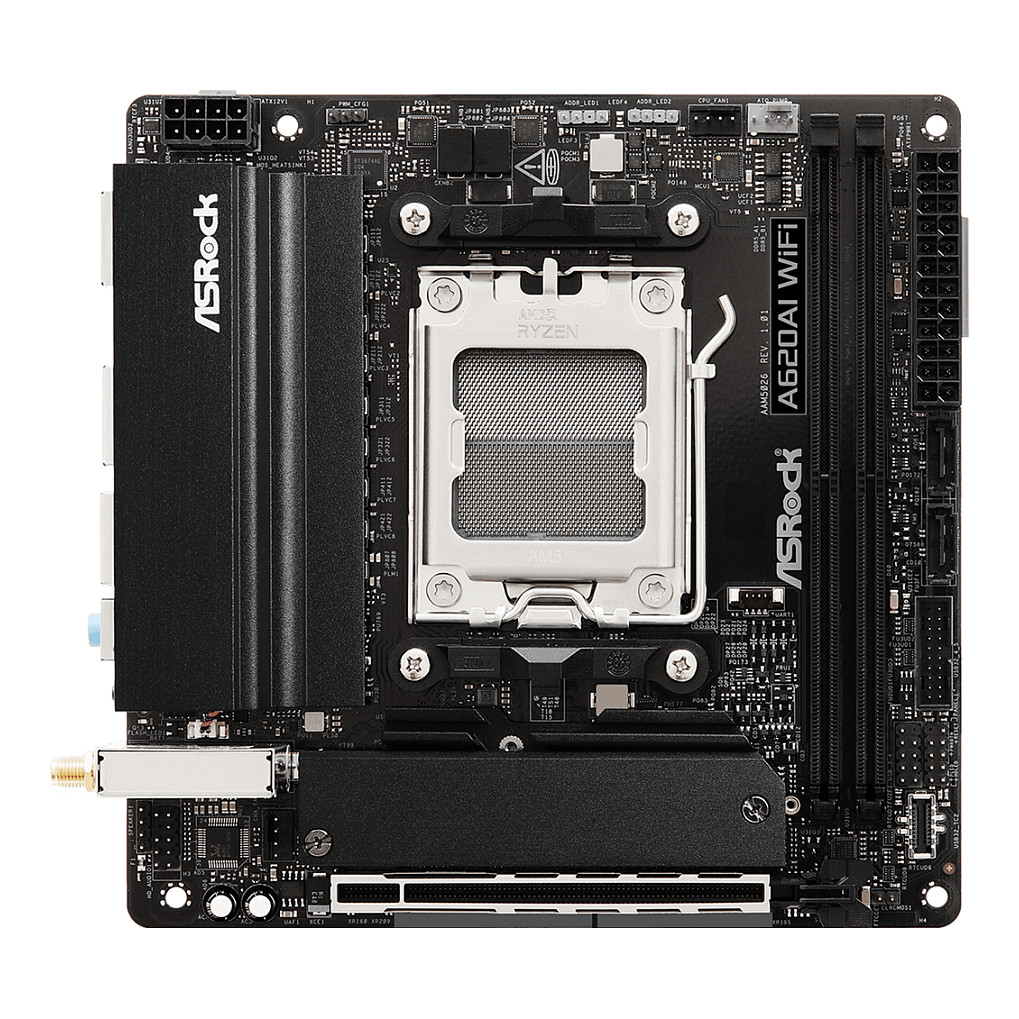 Pllakë Amë AMD AM5 ASRock A620AI WiFi / mITX / DDR5 / HDMI - 2