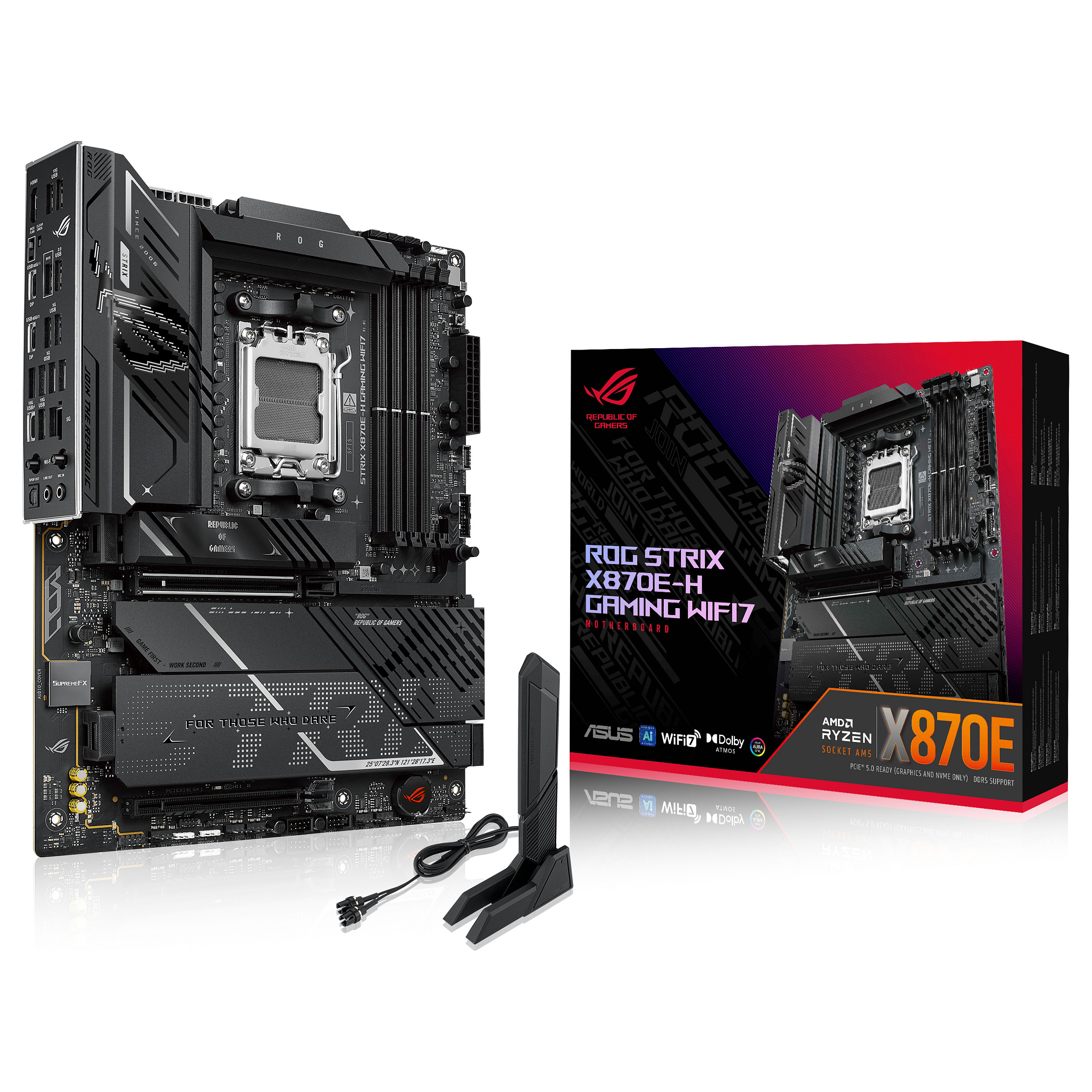 Pllakë Amë AMD AM5 ASUS ROG STRIX X870E-H Gaming WIFI7 / DDR5 / ATX / HDMI - 15