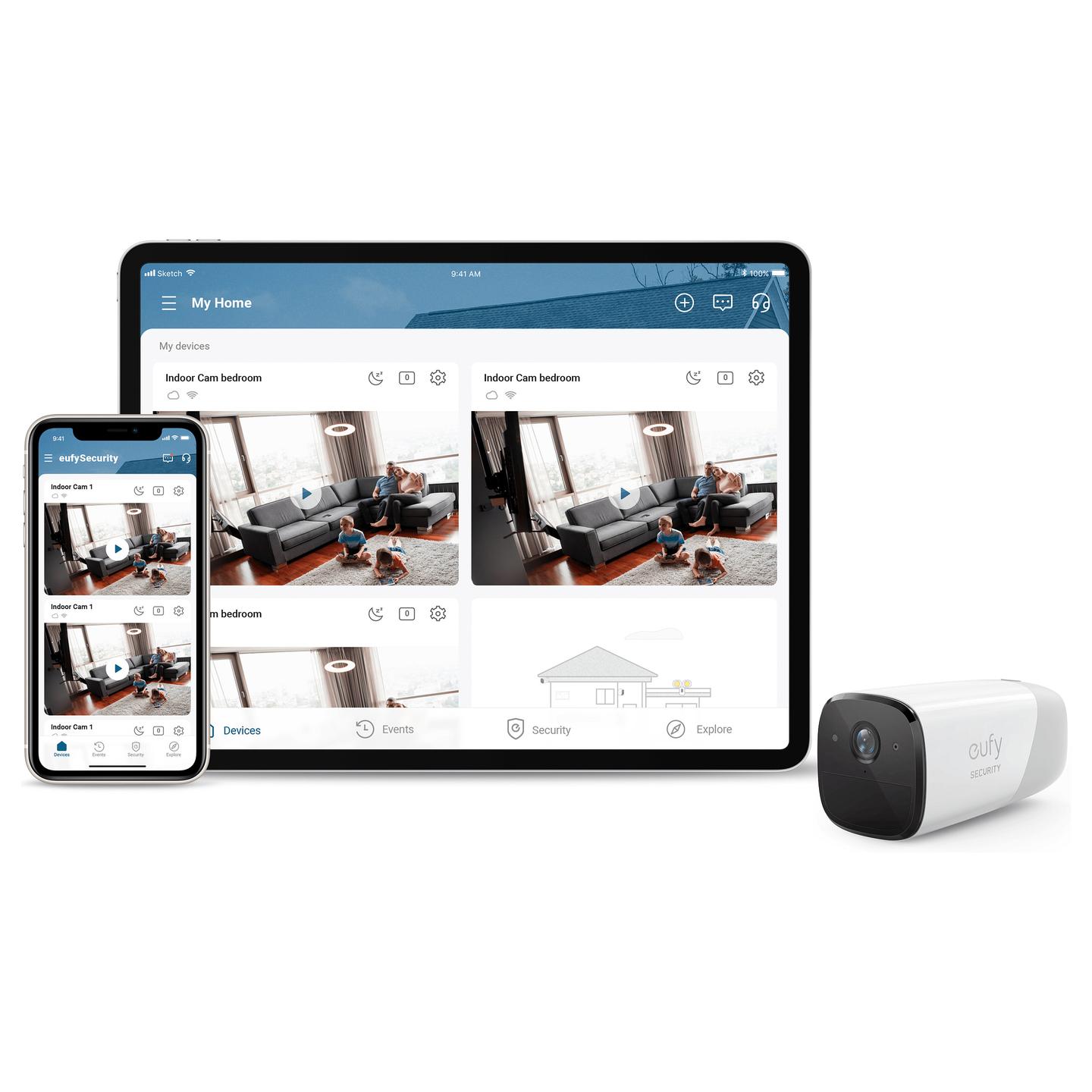 Kamerë Sigurie IP CCTV Eufy eufyCam 2 Pro 2-Cam Kit + HomeBase 2, 2K, 140°, Wi-Fi, IR, IP67 - Bardhë - 9