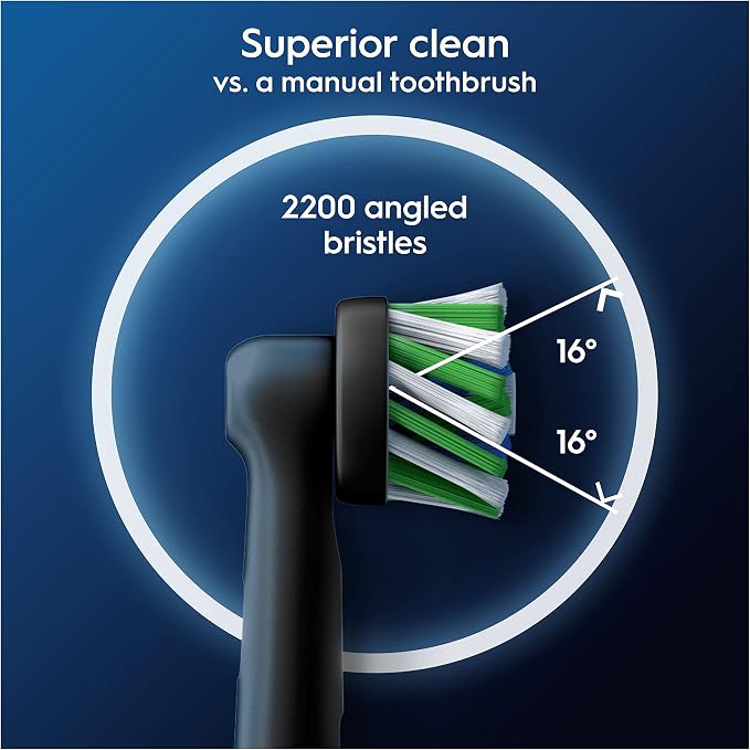 Koka zëvendësuese për furçë elektrike Oral-B Pro CrossAction / 10 copë – Zezë - 2