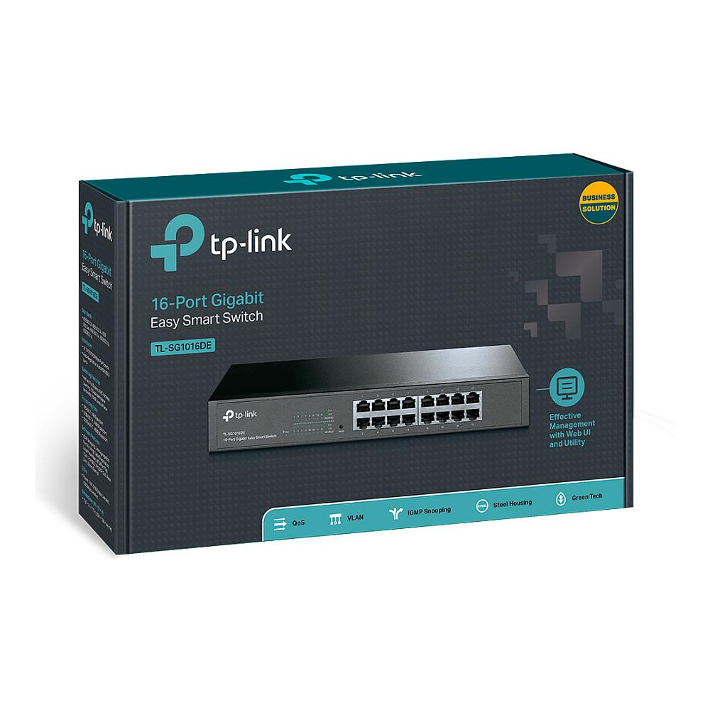 Switch TP-Link TL-SG1016DE, 16× Gigabit Ethernet RJ45, Easy Smart Managed Layer 2, 32Gbps – Zezë - 4