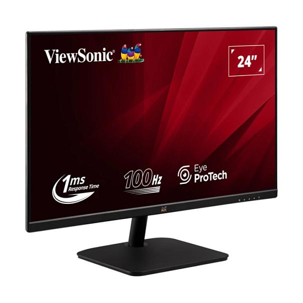 Monitor ViewSonic VA2432-MHD-3, 24", Full HD IPS, 100Hz, 1ms, HDMI + DisplayPort + VGA - Zezë - 2