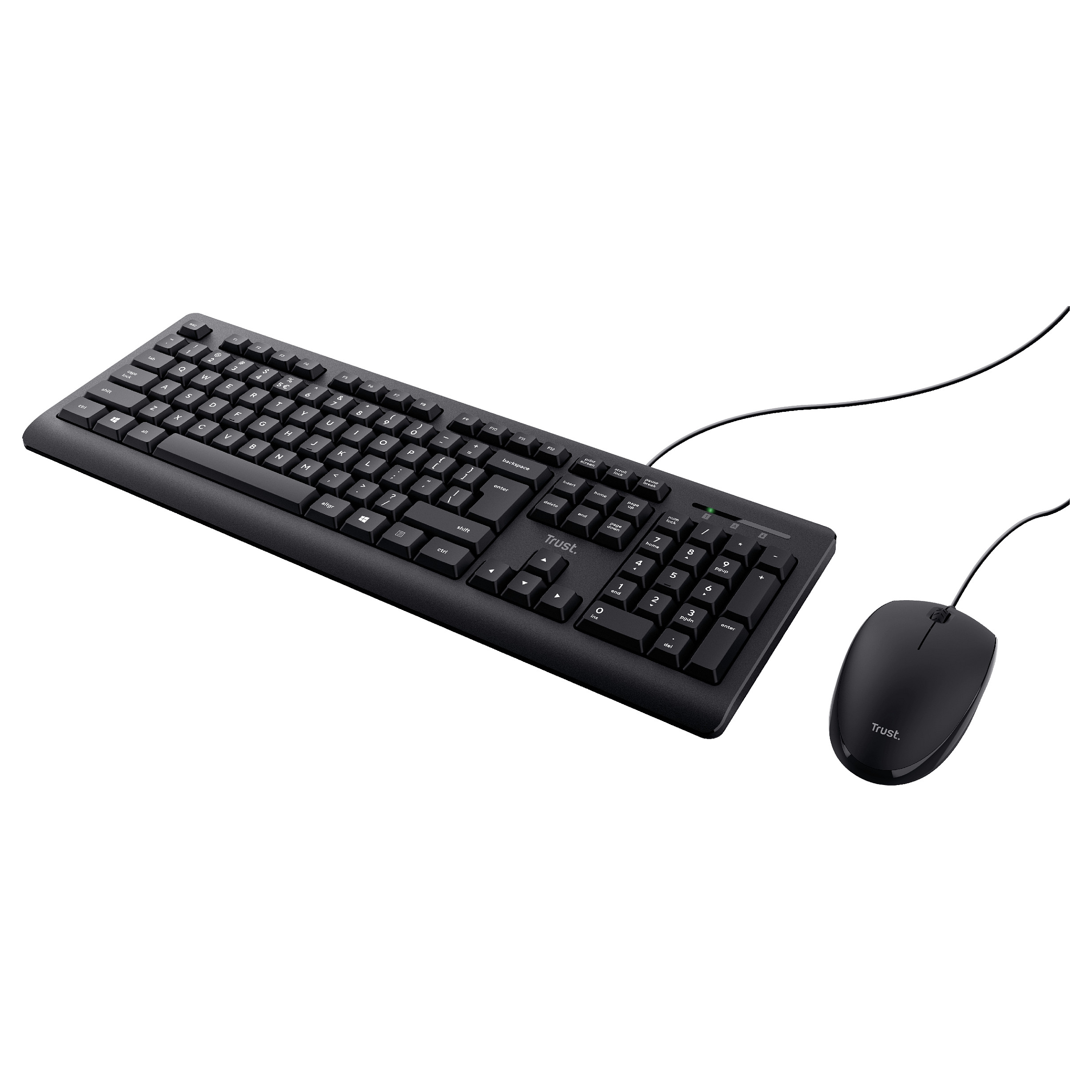 Combo (Tastierë&Maus) Trust TKM-250 / Full-Size / QWERTZ / USB / Membrane / 1.8m - Zezë - 3