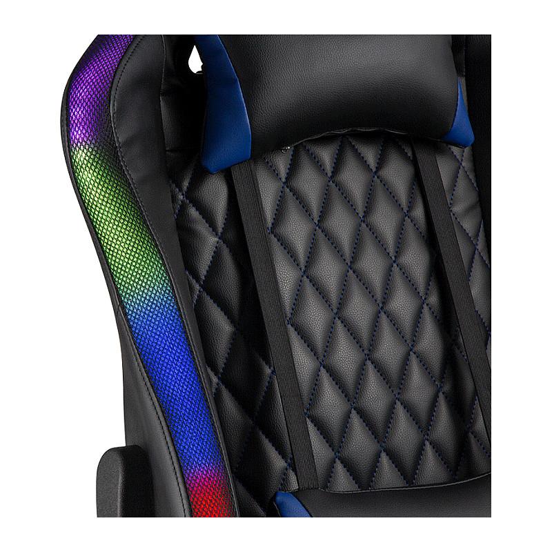 Karrige Gaming LogiLink EO0076 / RGB / Mbështetje për kokë dhe mes / Krahë 2D / 90-150° / 150 kg – Zezë/Blu - 7