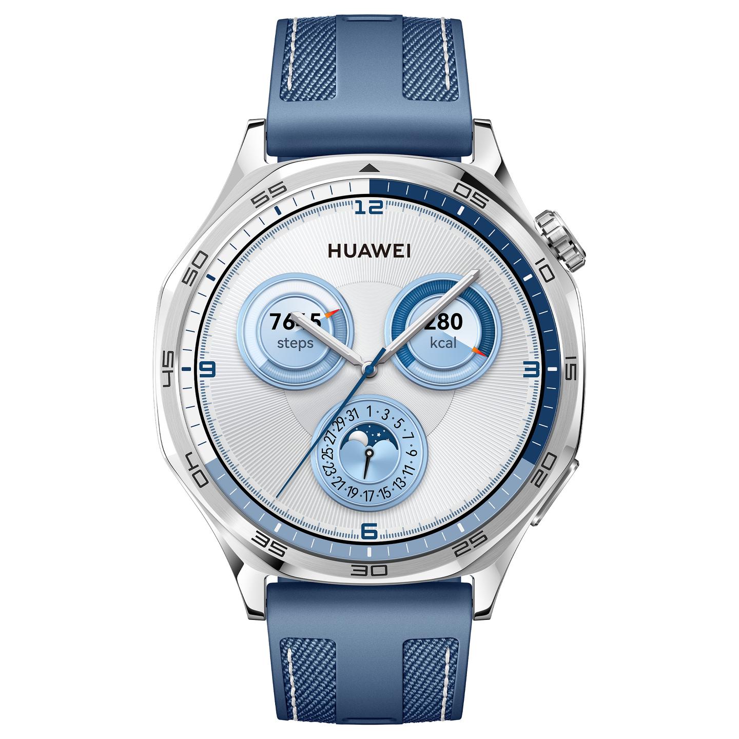 Orë e mençur Huawei Watch GT 5 / 46mm / AMOLED / GPS / Bluetooth / NFC - Argjend/Blu