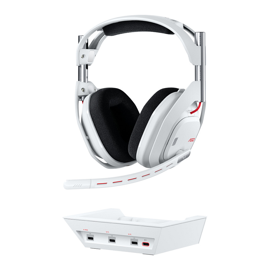 Kufje Gaming Logitech A50 Lightspeed / Wireless / Base Station / EMEA28‑9 - Bardhë - 7