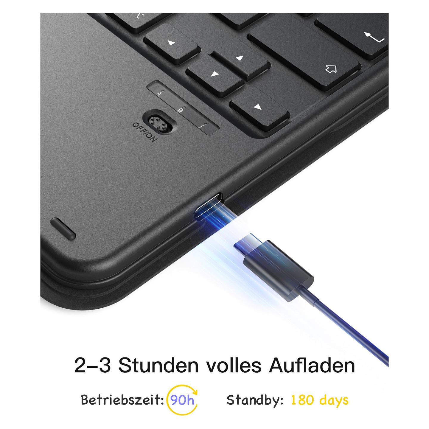 inateck KB002 Black Bluetooth-Tastatur-Hülle für iPad 11 - 8