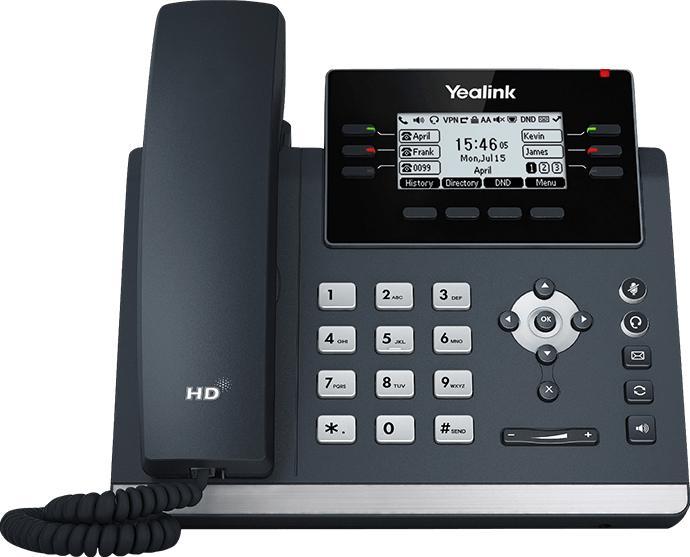 VoIP Yealink SIP-T42U / IP Phone / 12 SIP Accounts / 2.7" Display / Gigabit PoE – Hiri - 1
