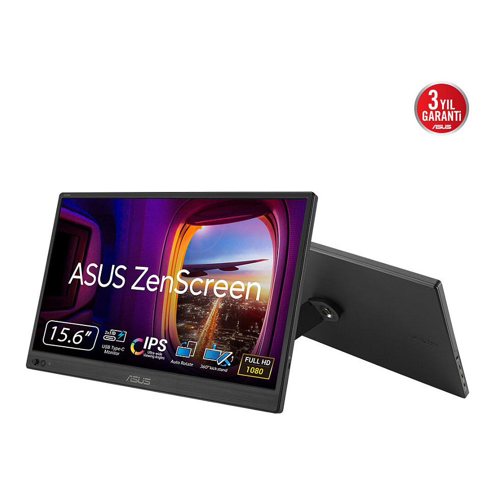 Monitor Portativ ASUS ZenScreen MB169CK / 15.6″ / Full HD IPS LCD / 60Hz / 5ms / HDMI + USB-C - Zezë - 1