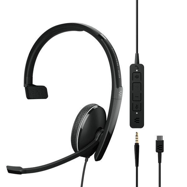 Kufje me kabllo EPOS ADAPT 135T USB-C II / 1000904 / Mono / USB-C + 3.5mm / Microsoft Teams – Zezë - 1
