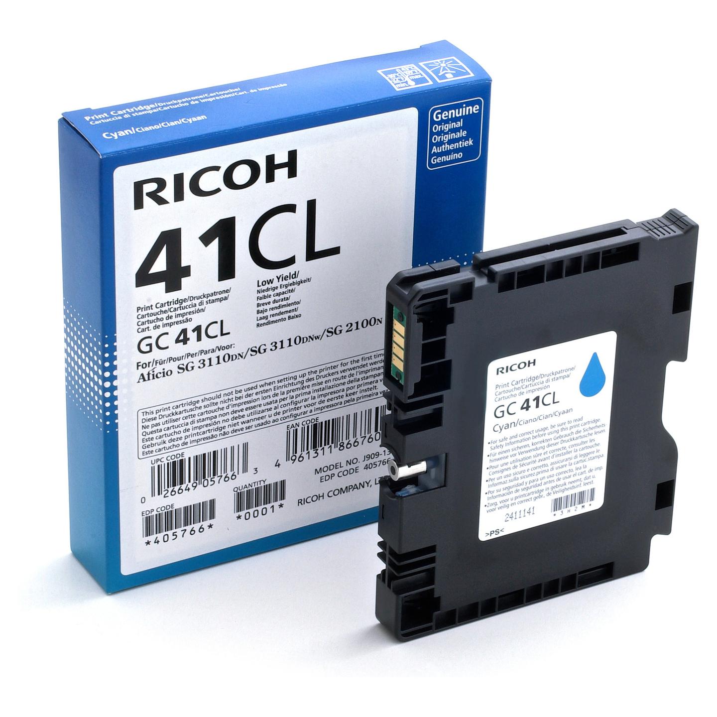 INK Ricoh 405766, GC-41CL, 600 faqe - Blu