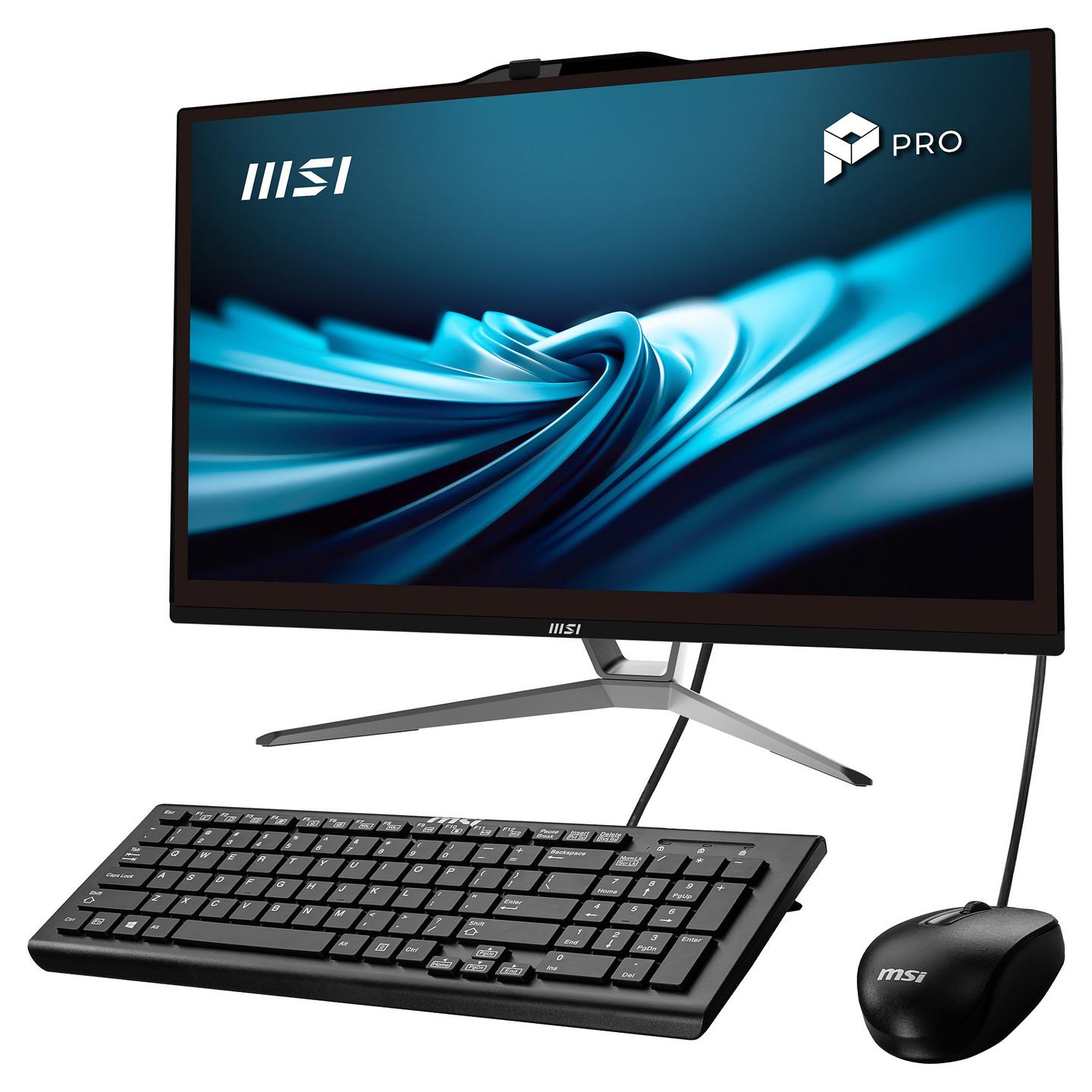 AIO MSI Pro AP222T 14M-428FR, Core i5-14400, 8GB DDR4, 500GB, 21.5" FHD IPS Touch, Intel UHD Graphics 730, Tastierë & Maus - Zezë - 9