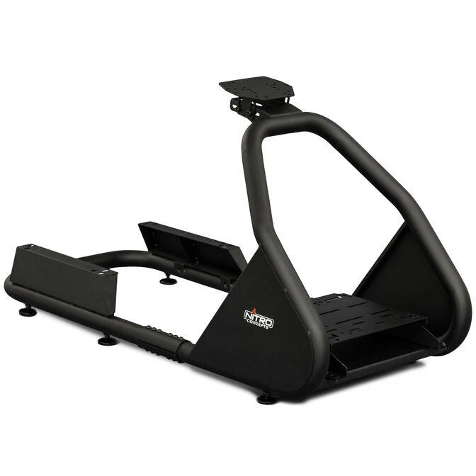 Mbështetëse për Simulator Gara Nitro Concepts S-Racer / NC-SR-RR-002 / Racing Cockpit / Çelik & Aluminium / Deri 120 kg / 129 x 55 x 68 cm - Zezë