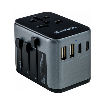 Adapter Verbatim Universal Travel Adapter UTA‑03 / USB‑A / USB‑C - 5