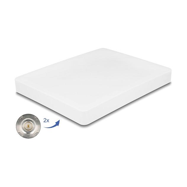 Antena për Rrjet DeLOCK 90705, Wi-Fi 6 MIMO, 2.4 GHz dhe 5 GHz, 8 dBi, 2× N Femër, IP65 - Bardhë
