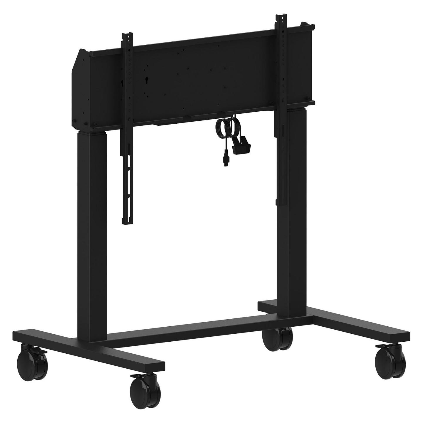 Mbajtëse për Monitor iiyama / 55″–105″ / deri në 120 kg / Elektrike / Rregullim Lartësie 950 mm / me Rrota - Zezë - 8