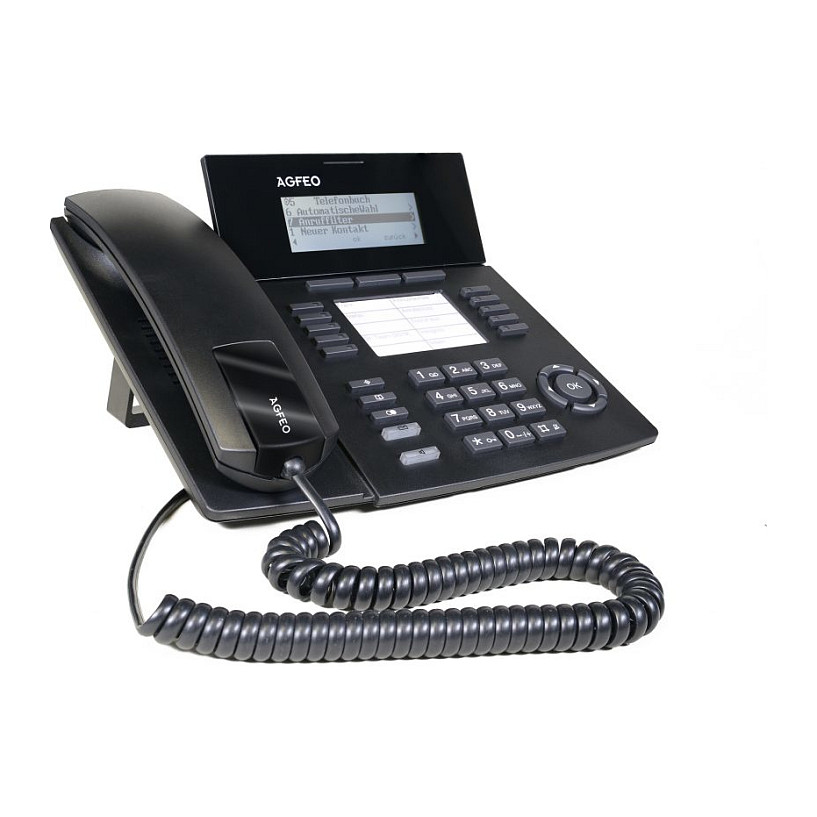Telefon i thjeshtë AGFEO ST 53 / Ekran Grafik / S0 & UP0 - Zezë