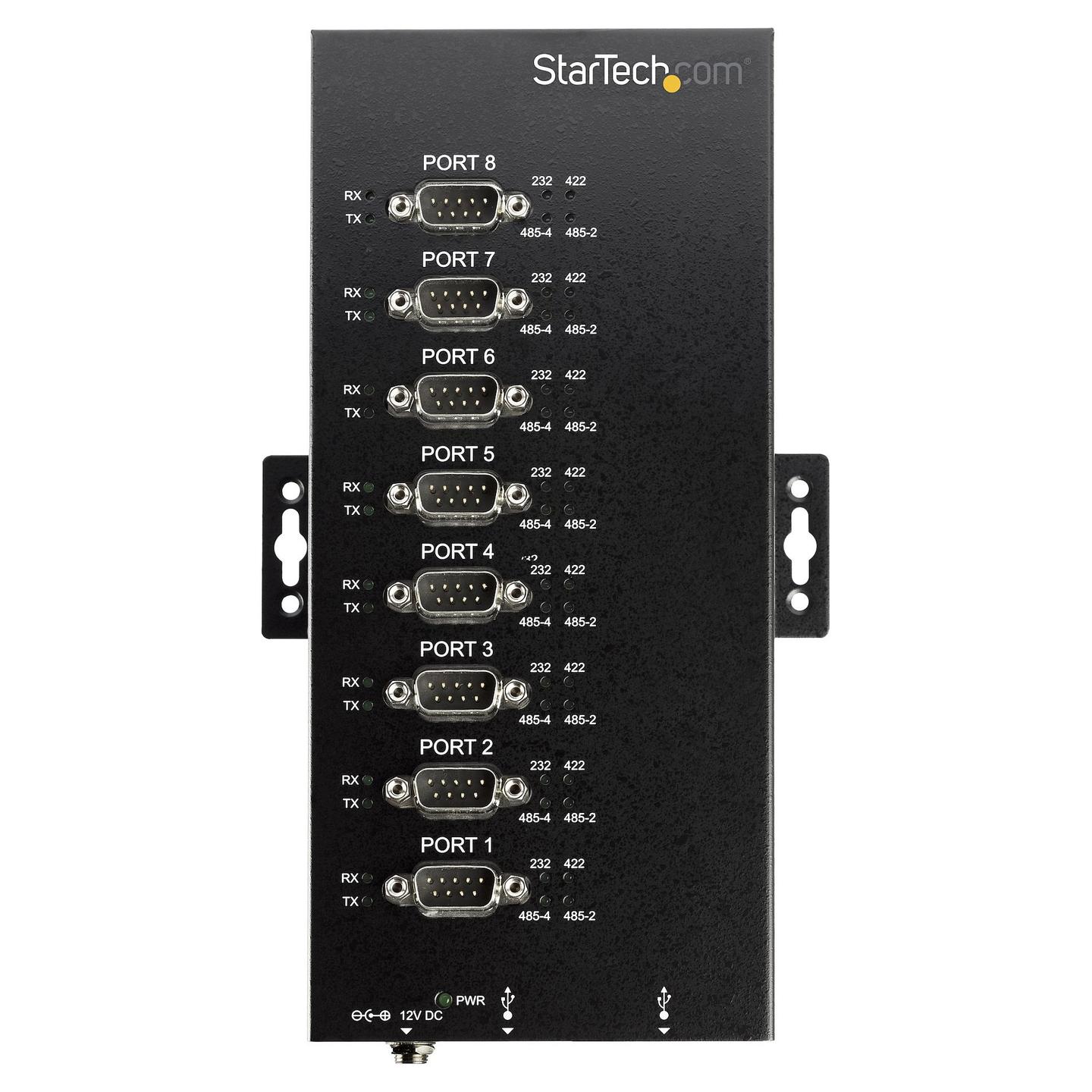 Hub Serial StarTech.com ICUSB234858I, USB 2.0 në 8x DB9, RS-232/RS-422/RS-485, 921.6 Kbps, Montim DIN – Zezë - 2