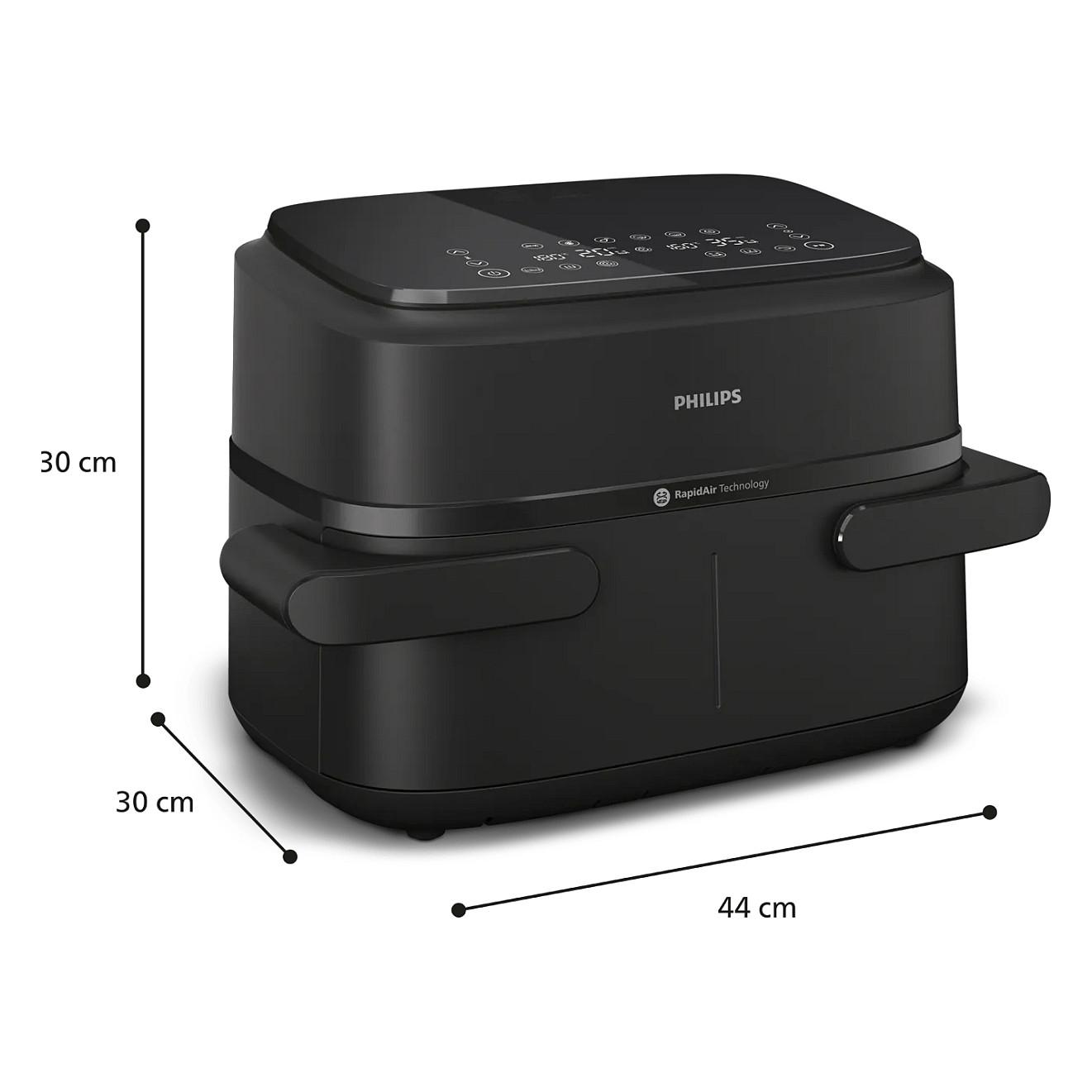 Fryer Philips 1000 Series / NA150/00 / 7.1L / 2450W / 2x3.55L / 6 Programe / 40–200°C / RapidAir Plus / Sync – Zezë - 3