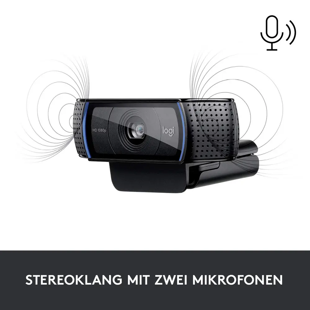 Kamerë Logitech C920 Pro HD / Full HD / 1080p / 30fps / Autofocus / Auto-Light Correction / Stereo Microphone / USB-A - Zezë - 4