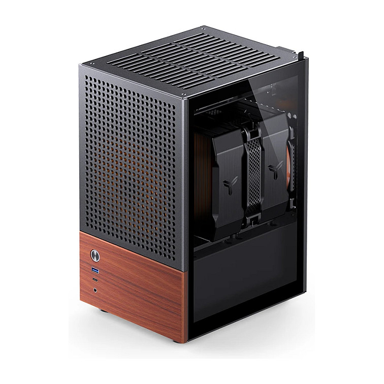 Kasë PC JONSBO T6 / Mini Tower / Mini-ITX / Tempered Glass / Wood - Zezë - 23