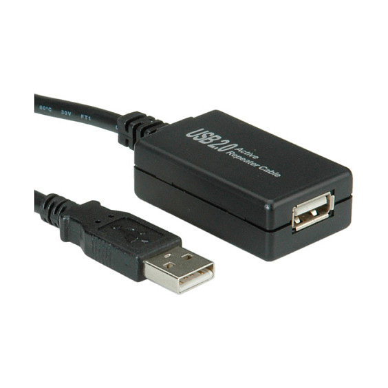 VALUE USB 2.0 Verlngerung aktiv mit Repeater schwarz 12m - 1
