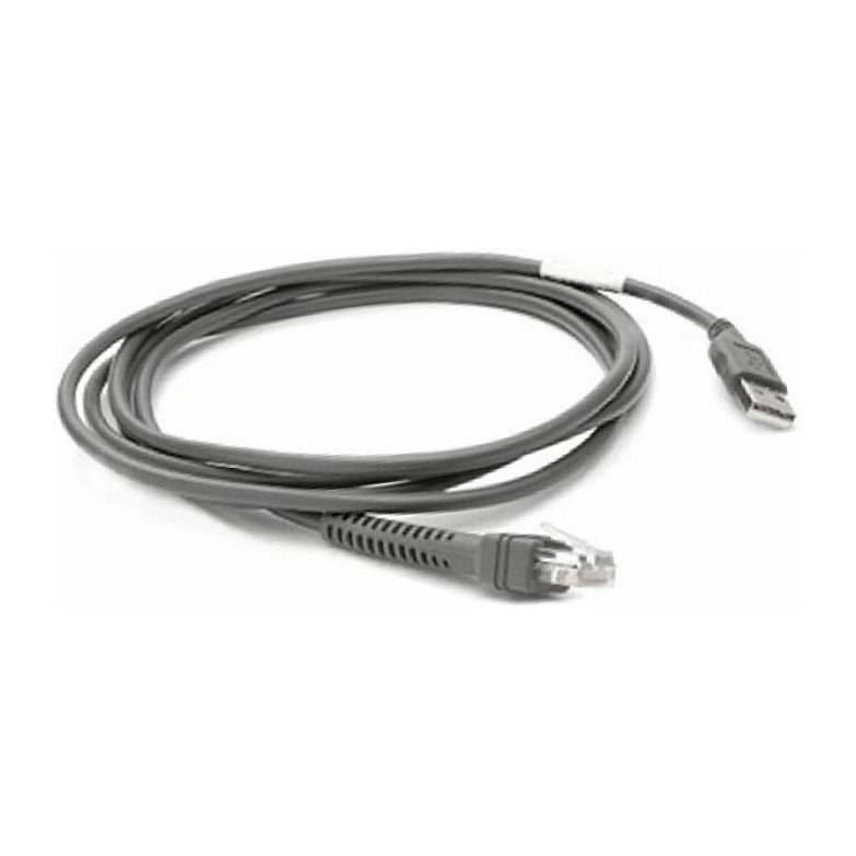 Kabllo USB Zebra CBA-U21-S07ZBR / USB-A / EAS / 2.1 m / Shielded / Host Powered - Zezë