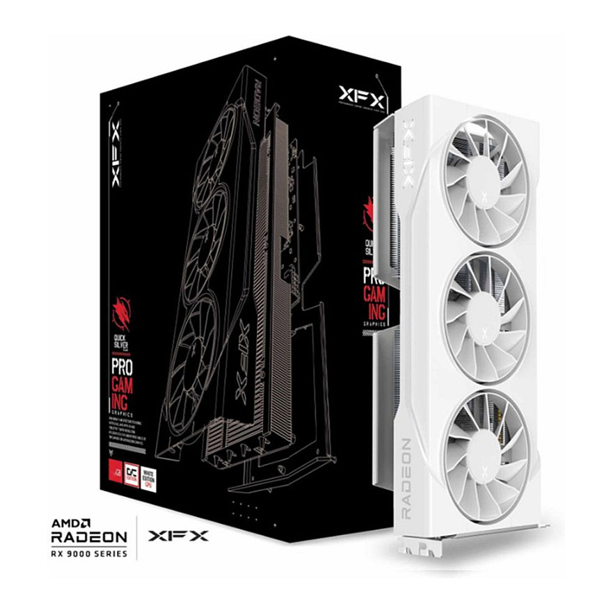 Kartelë grafike RX 9060 XT 16GB XFX Radeon SWIFT OC GDDR6 3 Fan white - 2