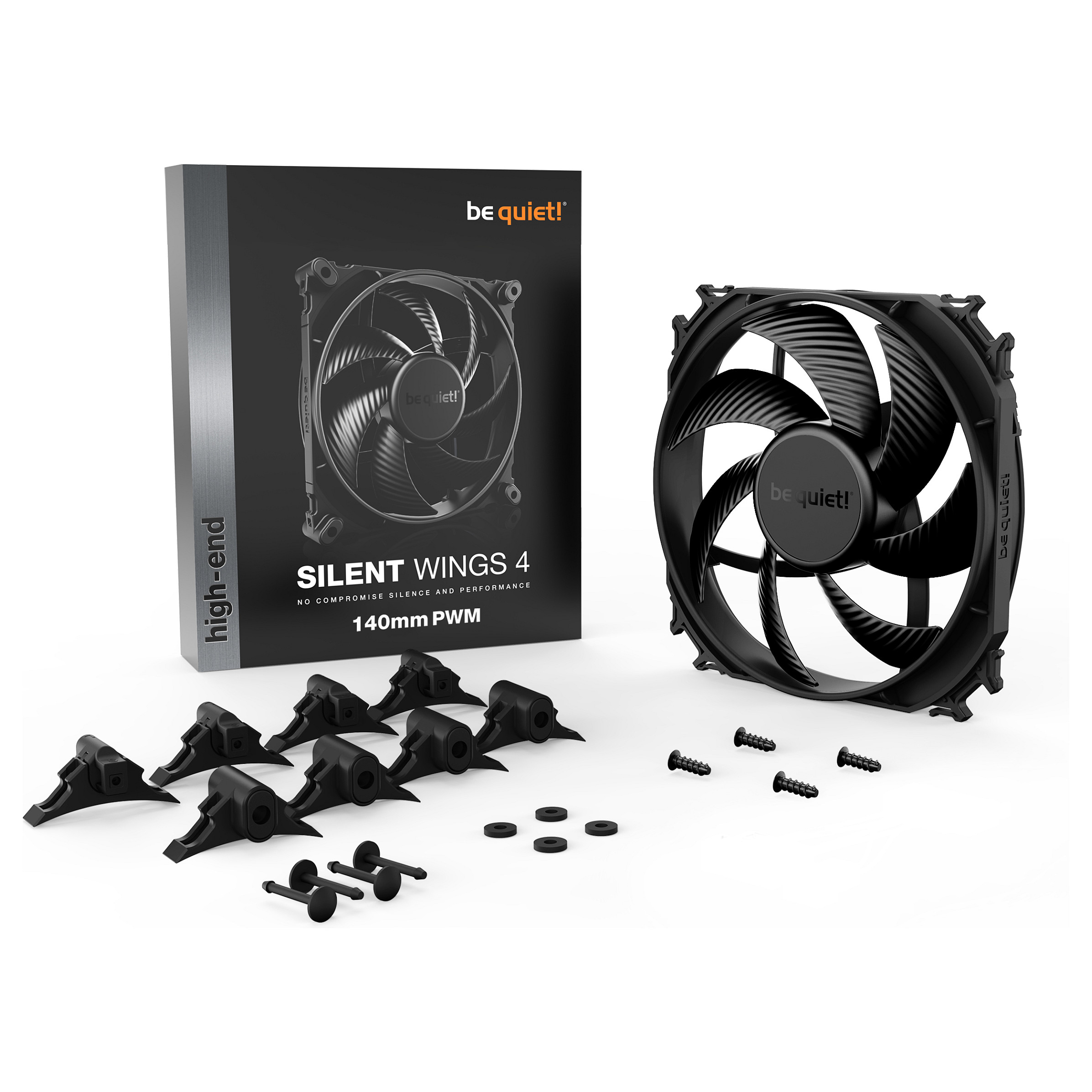 Ftohës për Kasë be quiet! / Silent Wings 4 PWM / Fan / 140mm - Zezë - 4