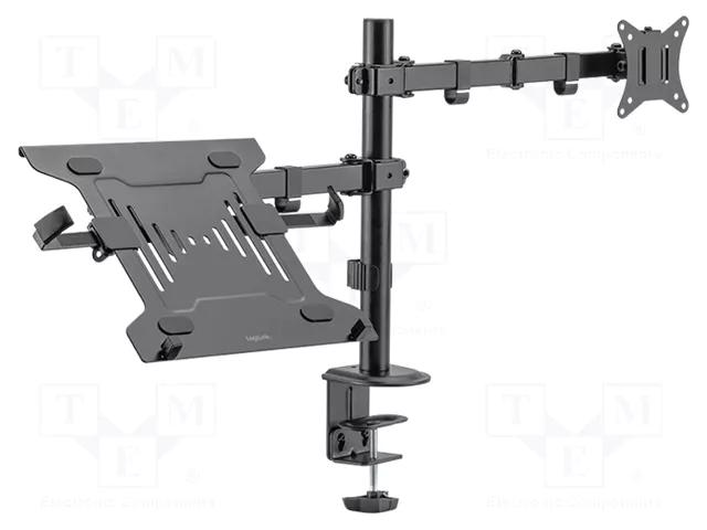 Mbajtëse Monitori LogiLink BP0175, 17"-32", për Laptop 10"-15.6", VESA 75 × 75, 100 × 100mm, deri 9kg - Zezë