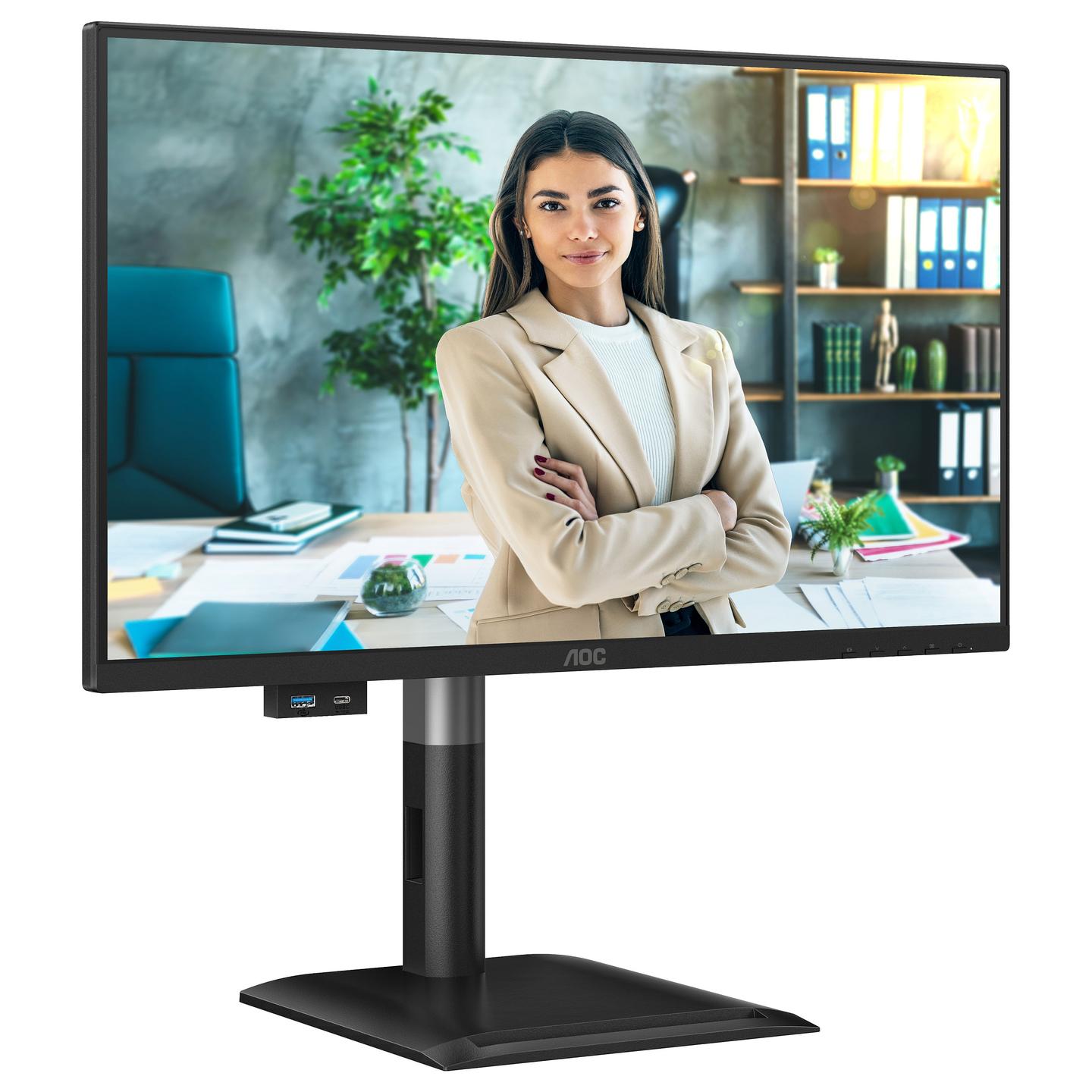 Monitor AOC 24P4CV, 23.8", FHD IPS, 120Hz, 4ms GTG, HDMI+DP+USB-C+4× USB-A - Zezë - 4