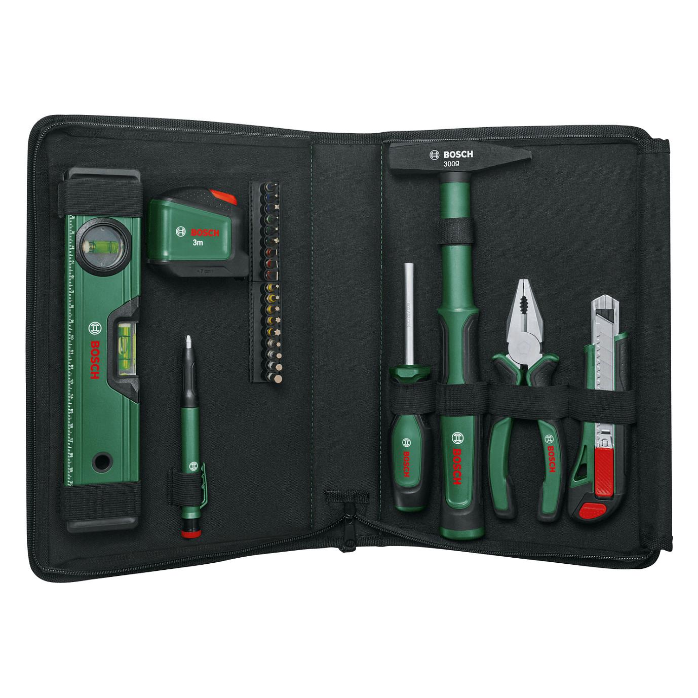 Set Veglash Pune Bosch Universal 1 600 A02 BY6, 25 Pjesë, Çantë Tekstili - Zezë/Gjelbër - 2